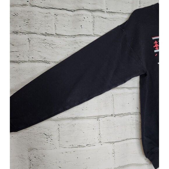 Men's Hanes Black Red Star Wars' Themed Pixel Sweatshirt Size S (34-36) - Picture 8 of 9